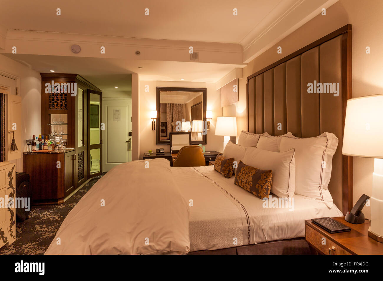 Camera in hotel a Surrey Hotel nella upper east side di Manhattan, New York City, Stati Uniti d'America Foto Stock