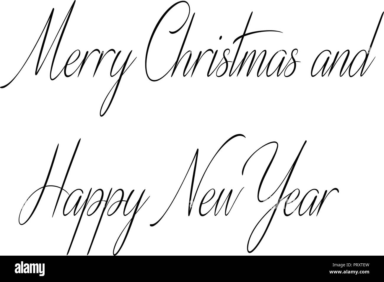 Buon Natale e felice anno nuovo segno di testo figura su uno sfondo bianco Illustrazione Vettoriale