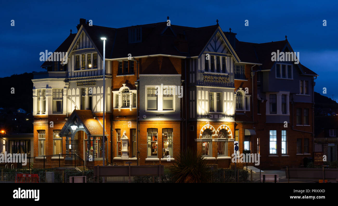 I Links Hotel, Llandudno, recentemente ristrutturate, un punto di riferimento in materia di Llandudno. Immagine presa in ottobre 2018. Foto Stock