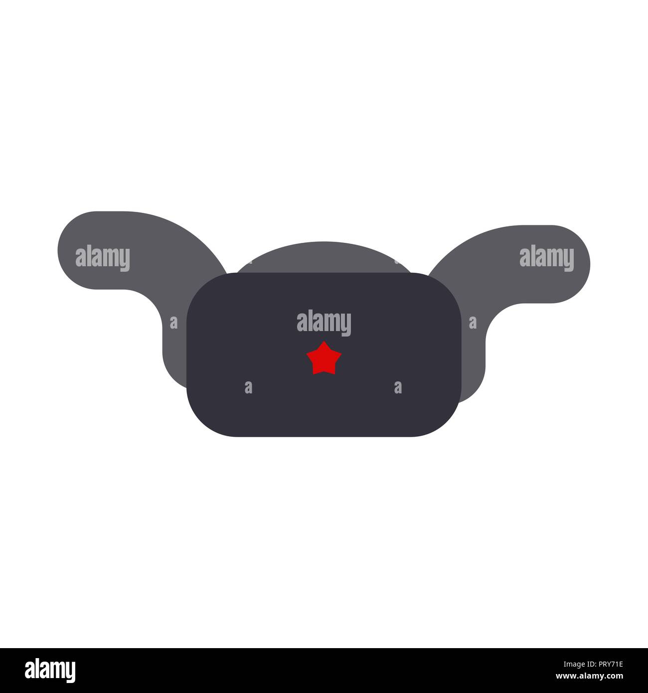 Ushanka folk russo cappello tradizionale d'inverno. Copricapo in Russia Illustrazione Vettoriale