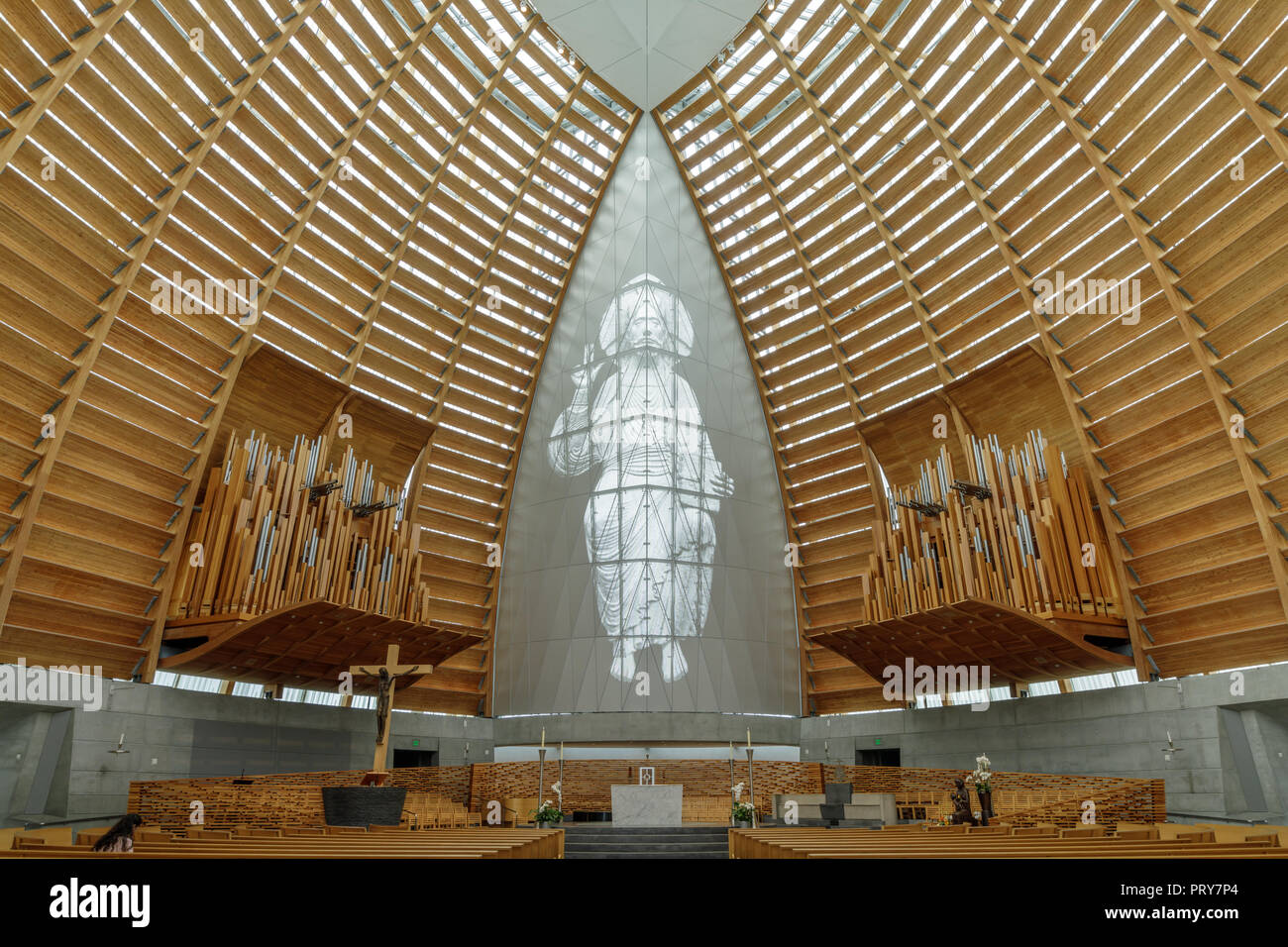 Oakland, California - 30 Settembre 2018: interno della Cattedrale di Cristo la luce. Foto Stock