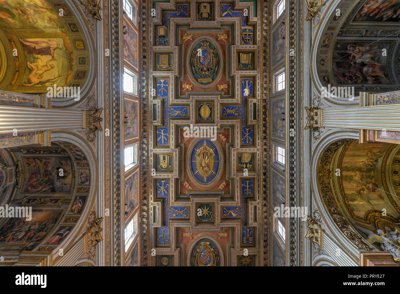 Roma, Italia - 24 Marzo 2018: San Marcello al Corso chiesa del XVIII secolo a Roma, Italia. Foto Stock