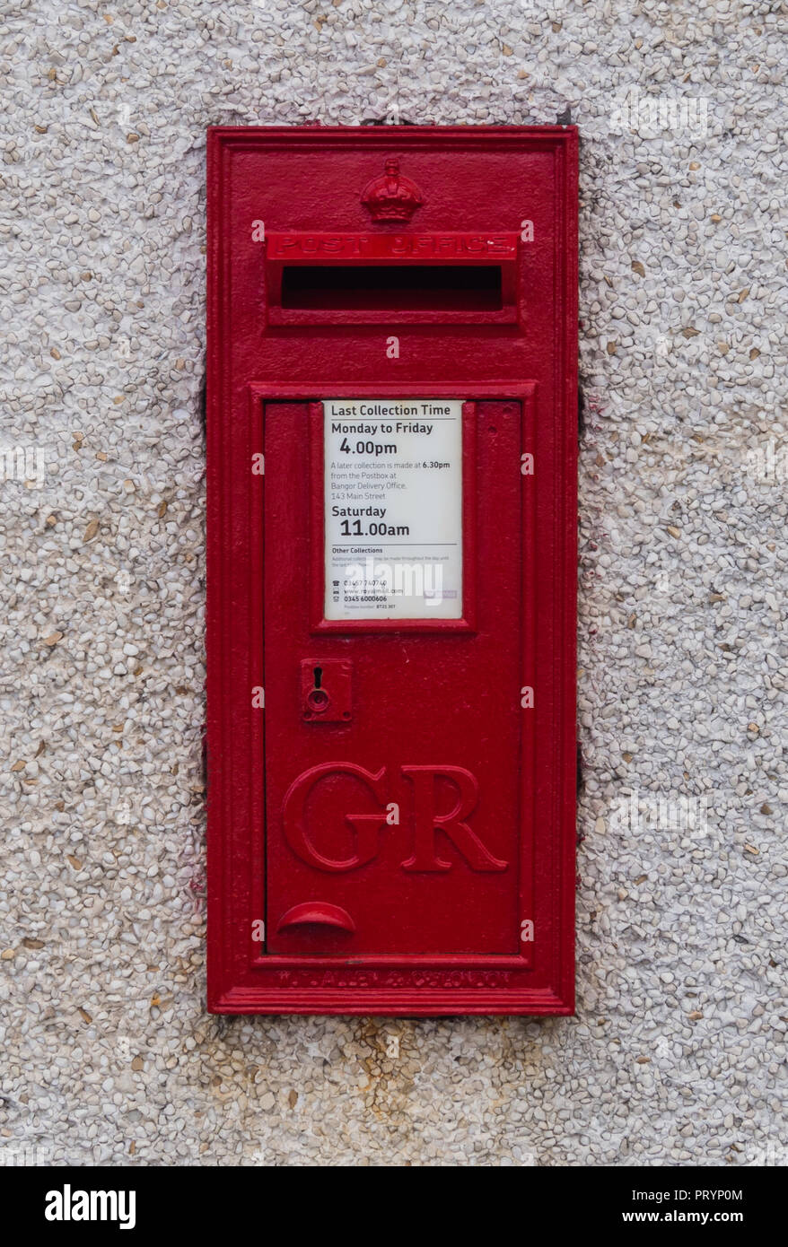 GR UK postbox Foto Stock