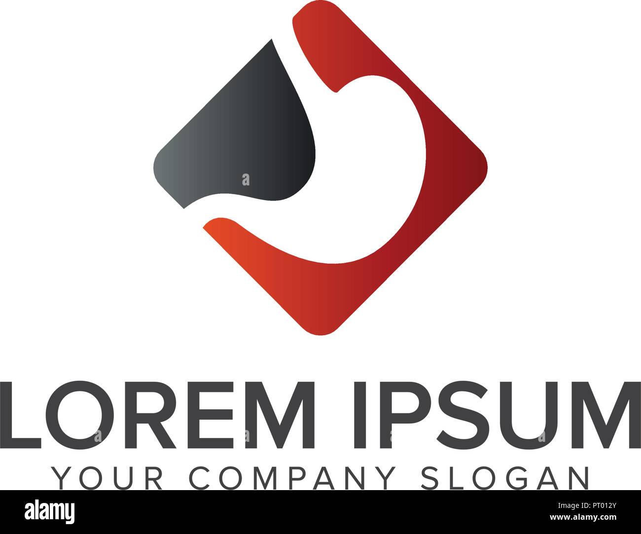 Logo gastrico. Stomaco logo design modello di concetto Illustrazione Vettoriale