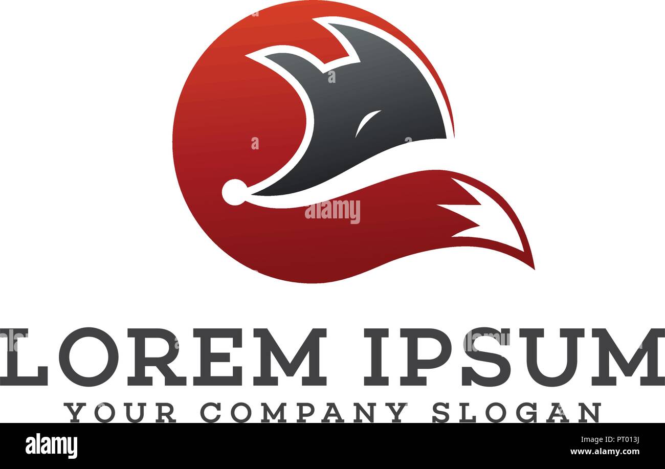 Lupo logo design modello di concetto Illustrazione Vettoriale