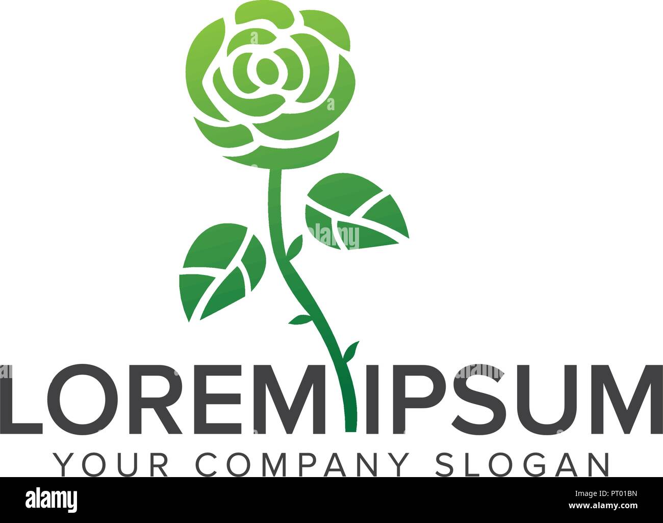 Simbolo del fiore. Cosmesi & bellezza logo design modello di concetto Illustrazione Vettoriale