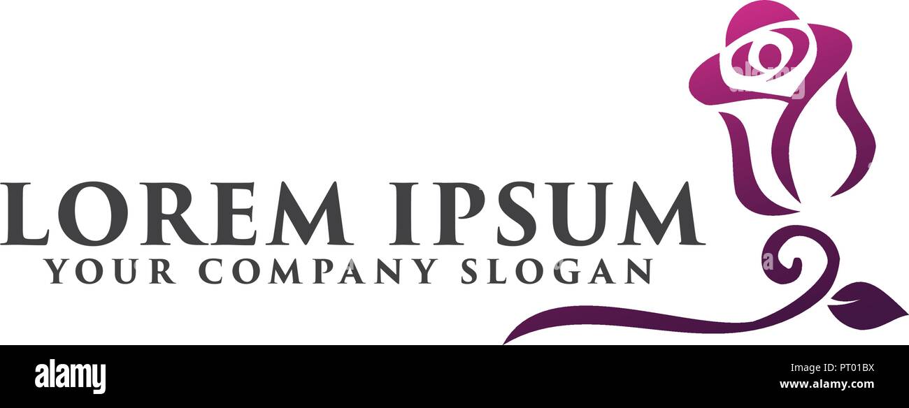 Simbolo del fiore. Cosmesi & bellezza logo design modello di concetto Illustrazione Vettoriale