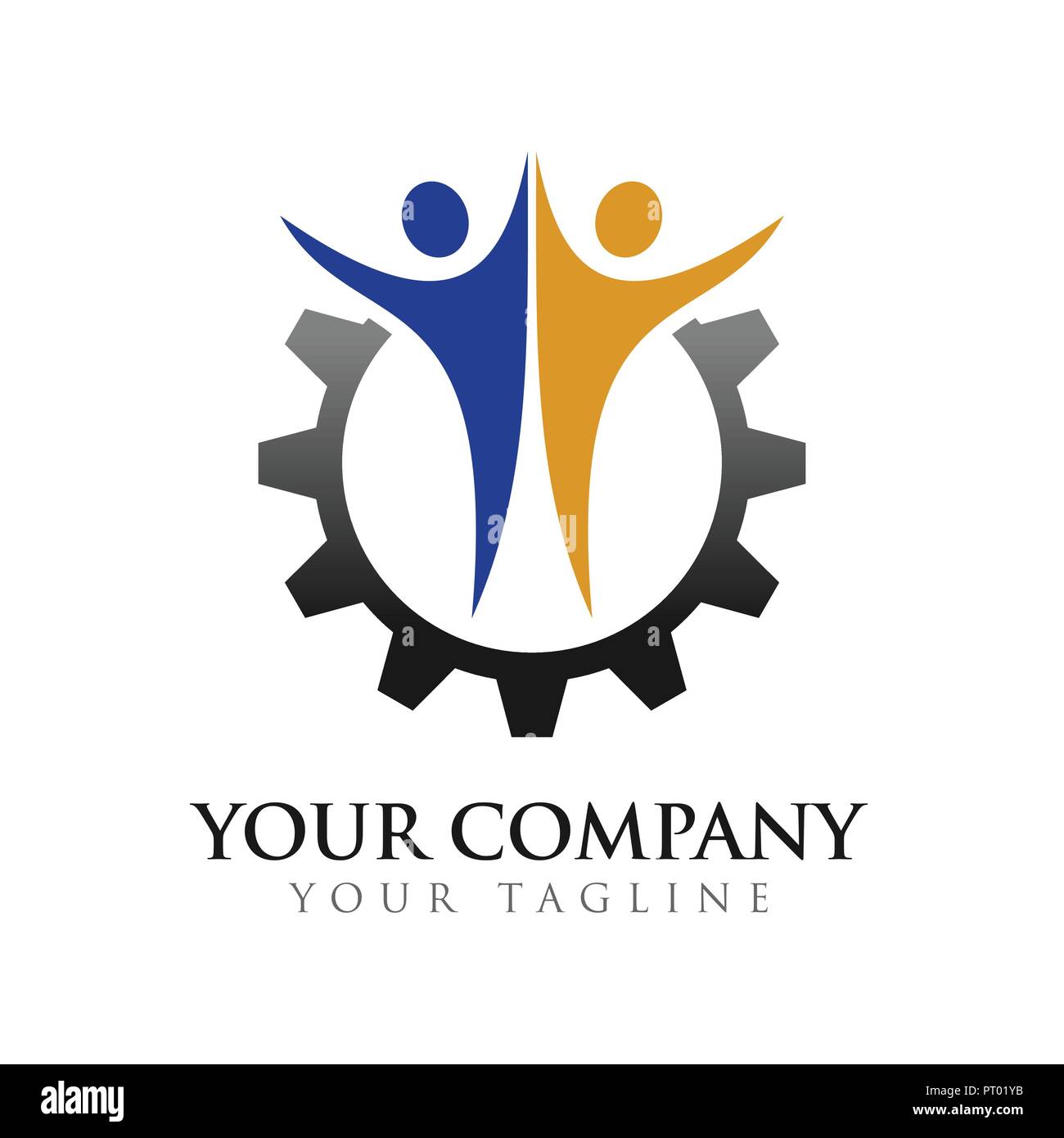 Partner civile società di ingegneria simbolo vettore Logo grafico del modello di progettazione Illustrazione Vettoriale