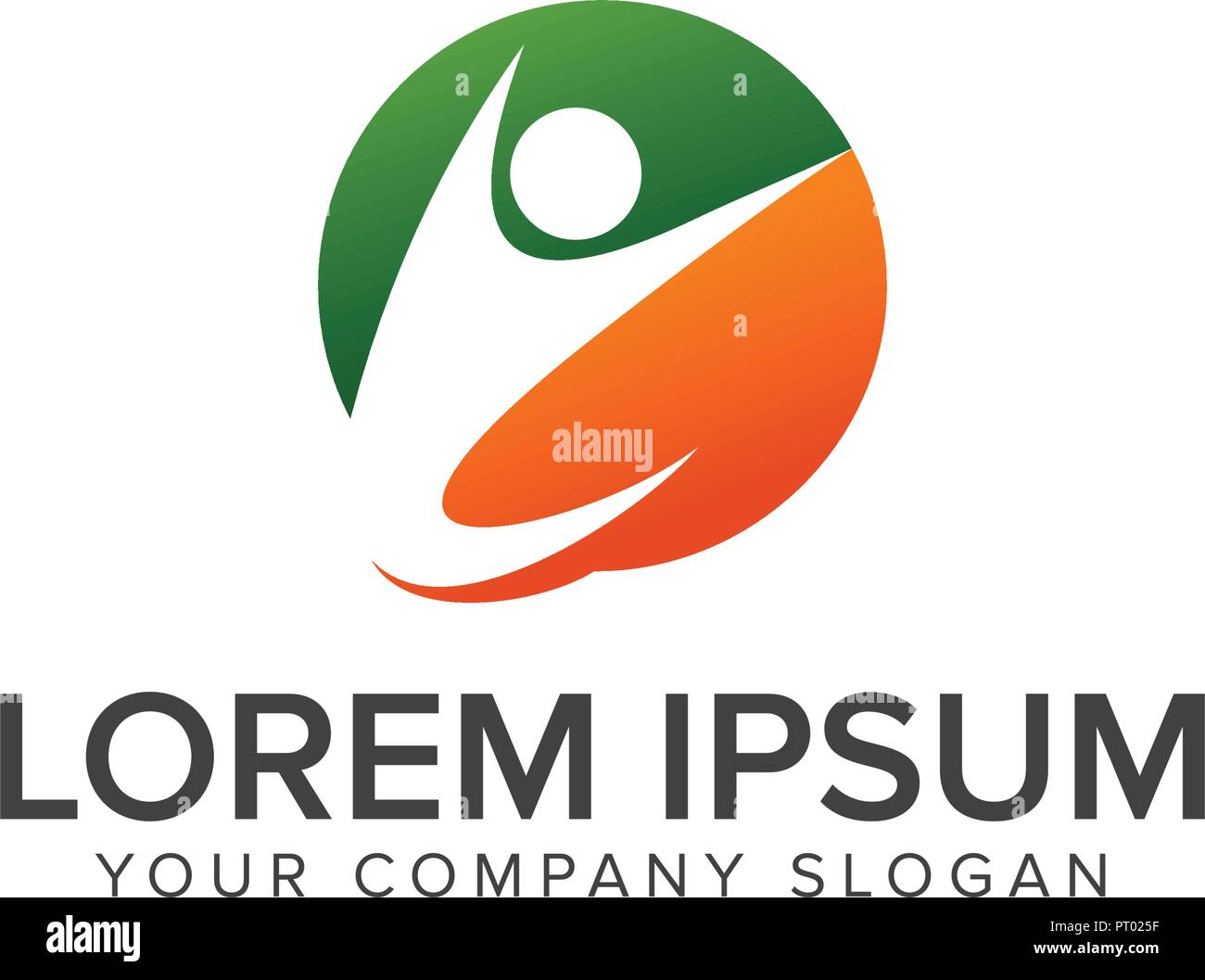 Salutare le persone loghi. sport logo design modello di concetto Illustrazione Vettoriale