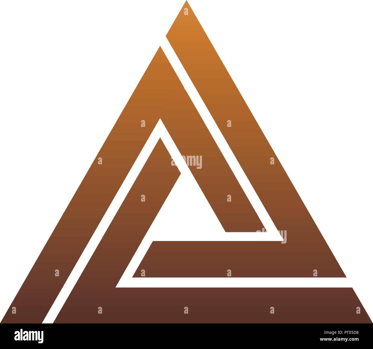 Lettera di lusso un logo logo triangolo il concept design template Illustrazione Vettoriale