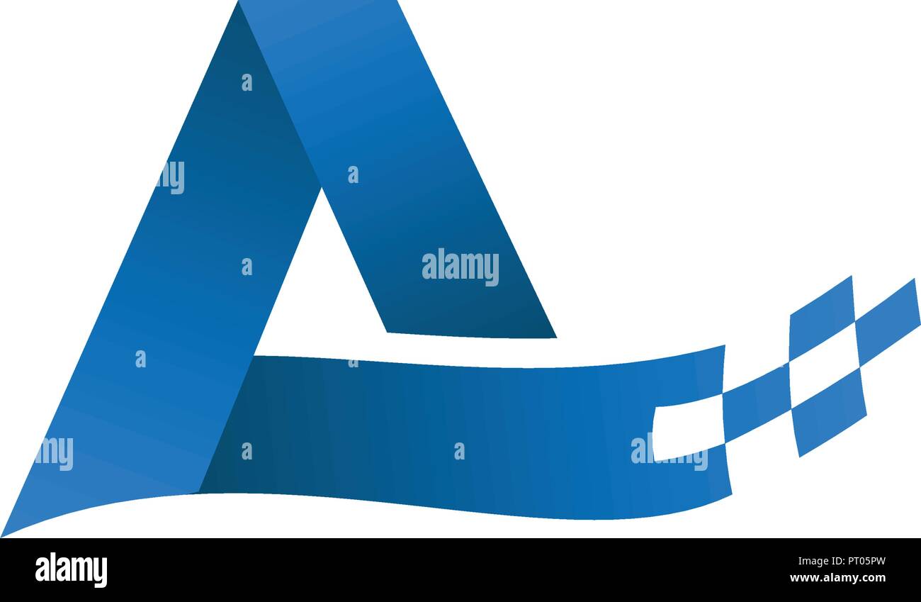 Lettera di un logo. tecnologia internet logo design modello di concetto Illustrazione Vettoriale