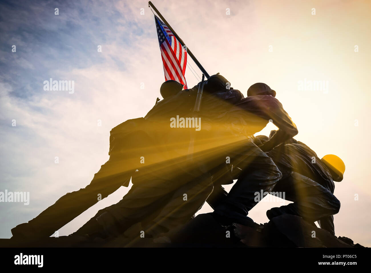Il Marine Corps War Memorial in Arlington, Virginia. Foto Stock