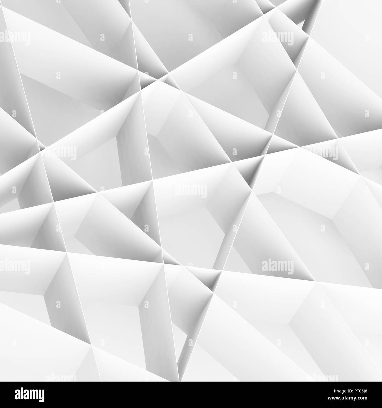 Libro bianco strisce struttura ornamento geometrico. Piazza astratta sfondo digitale, 3D Rendering immagine Foto Stock