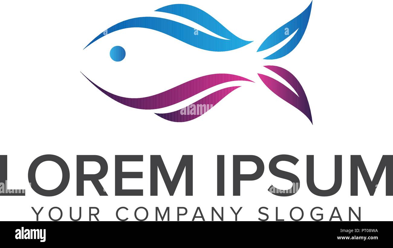 Il logo di pesce. bellezza logo design modello di concetto Illustrazione Vettoriale