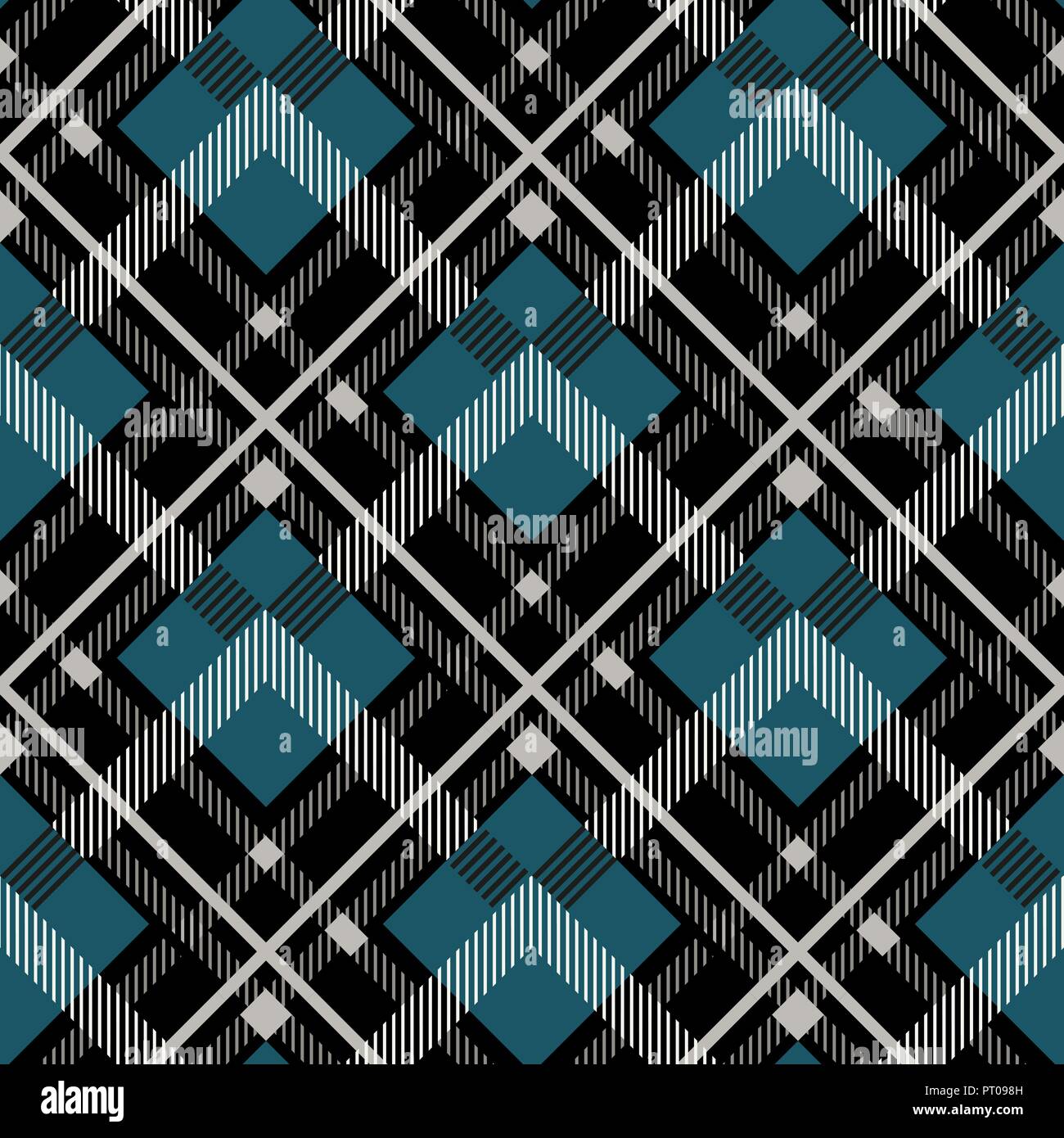 In Tartan Pattern Seamless sfondo. Rosso, nero, blu, beige e bianco Plaid, flanella Tartan Shirt pattern. Piastrelle alla moda illustrazione vettoriale per Wallp Illustrazione Vettoriale