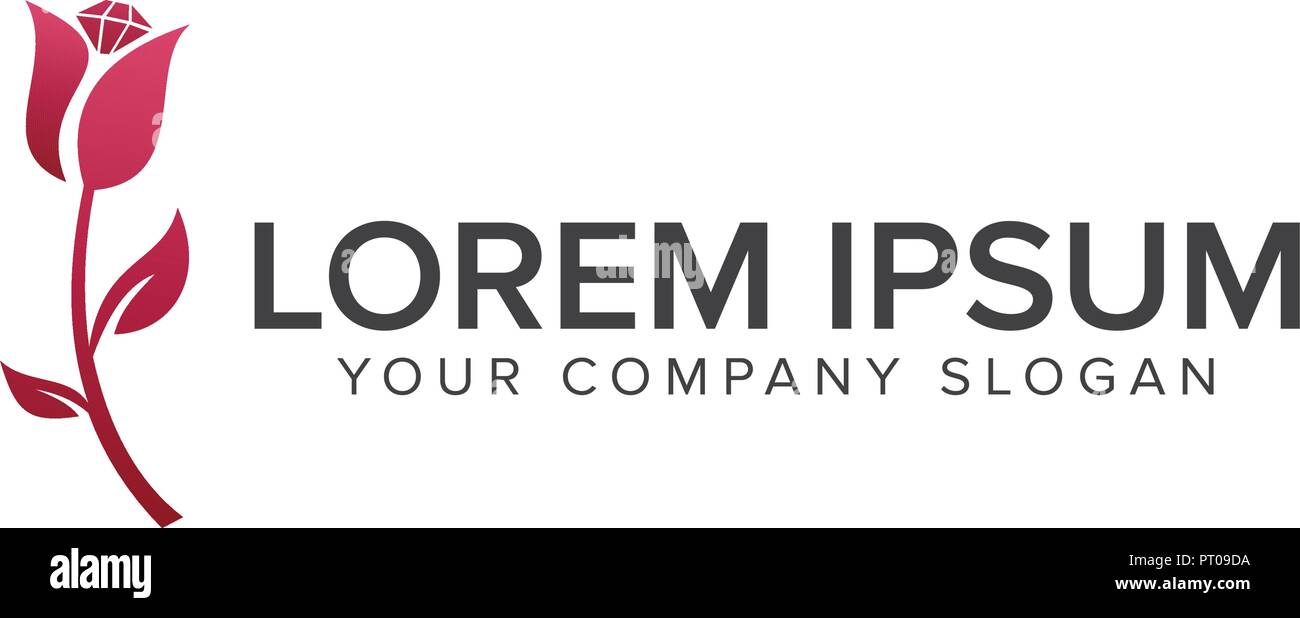Simbolo del fiore. bellezza logo design modello di concetto Illustrazione Vettoriale
