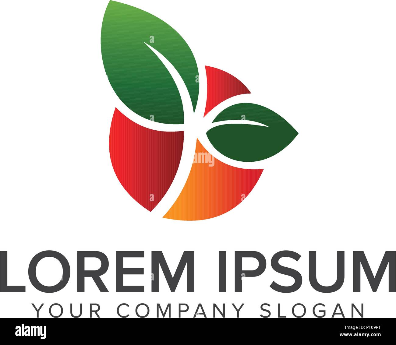 Il logo di frutta il concept design template Illustrazione Vettoriale