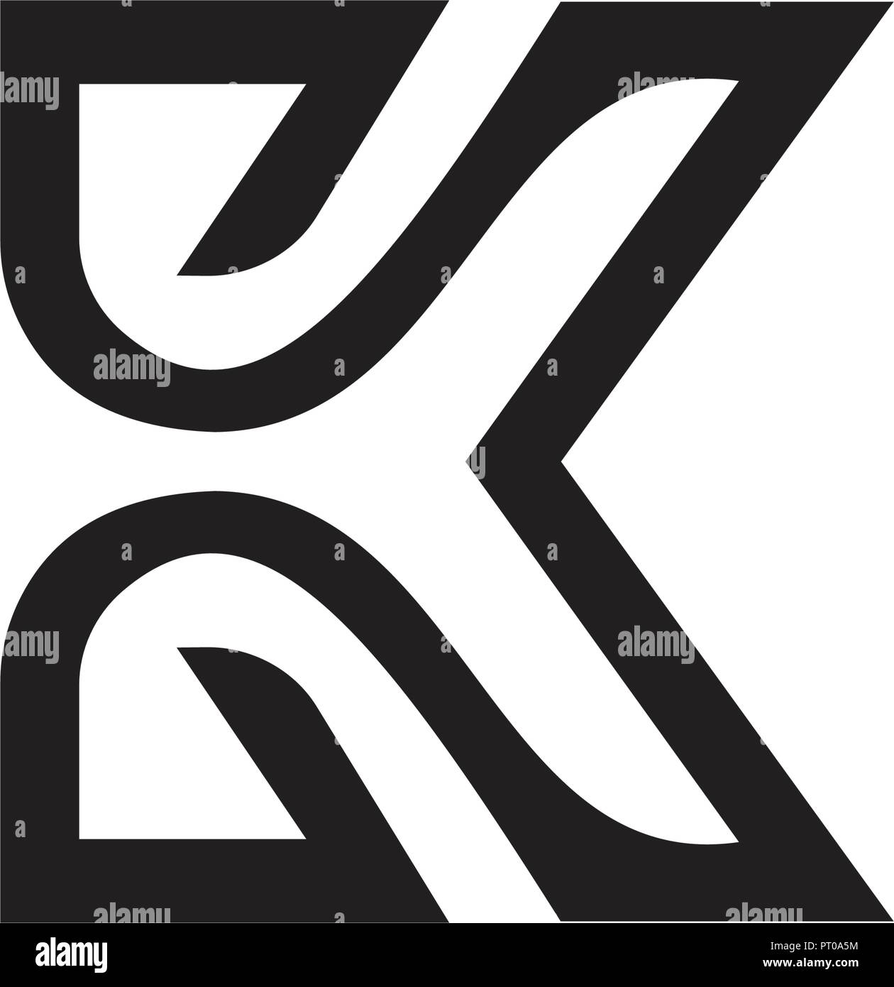 La lettera k logo design modello di concetto Illustrazione Vettoriale