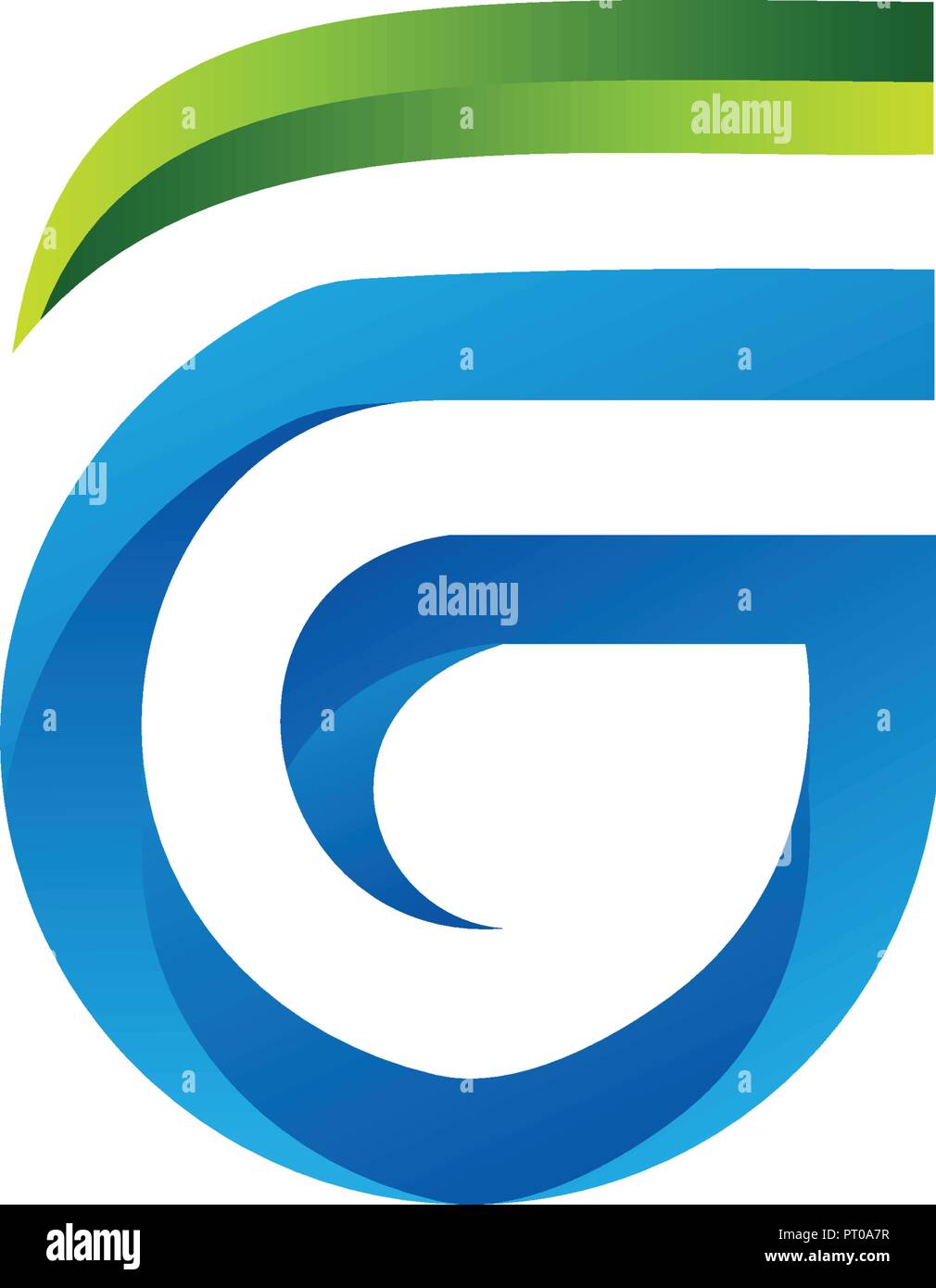 Lettera FG logo design modello di concetto Illustrazione Vettoriale