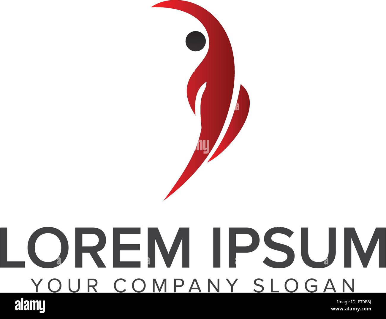 Raggiungere le persone logo design modello di concetto Illustrazione Vettoriale