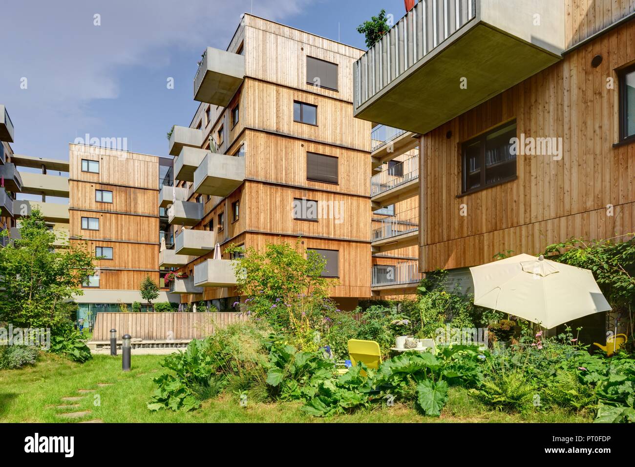 Wien, Stadtentwicklungsbeiet Aspern Seestadt, Maria-Tusch-Straße 22, Bauplatz D12 - Vienna, città Area di sviluppo di Aspern Seestadt Foto Stock