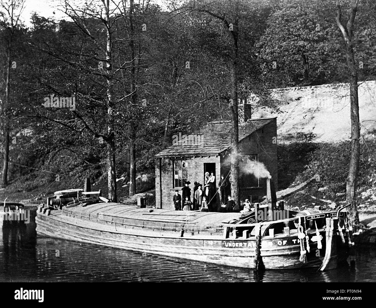 Canal a Woodside, Elland all'inizio degli anni '1900 Foto Stock