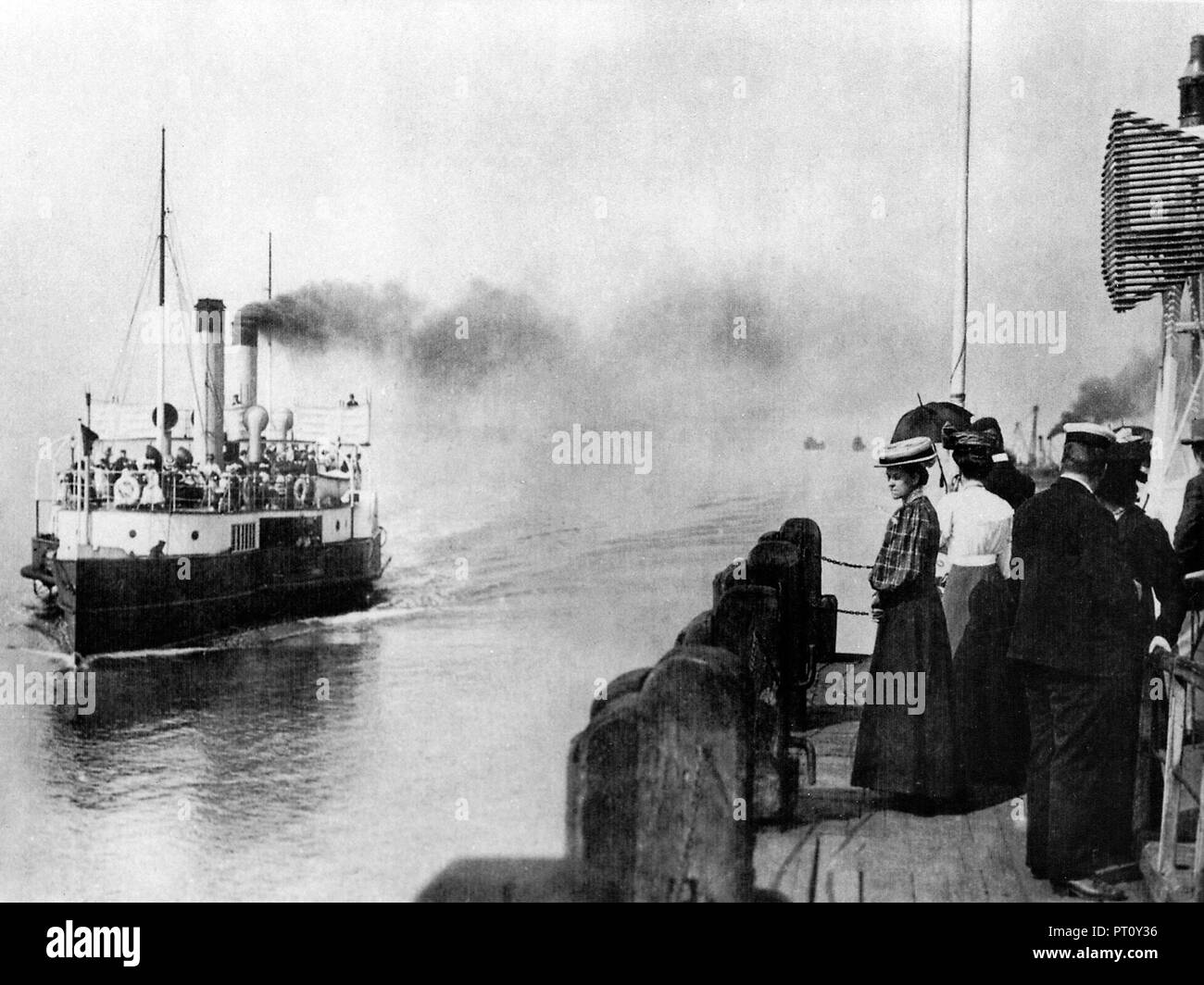 Vecchio molo, Felixstowe all'inizio degli anni '1900 Foto Stock