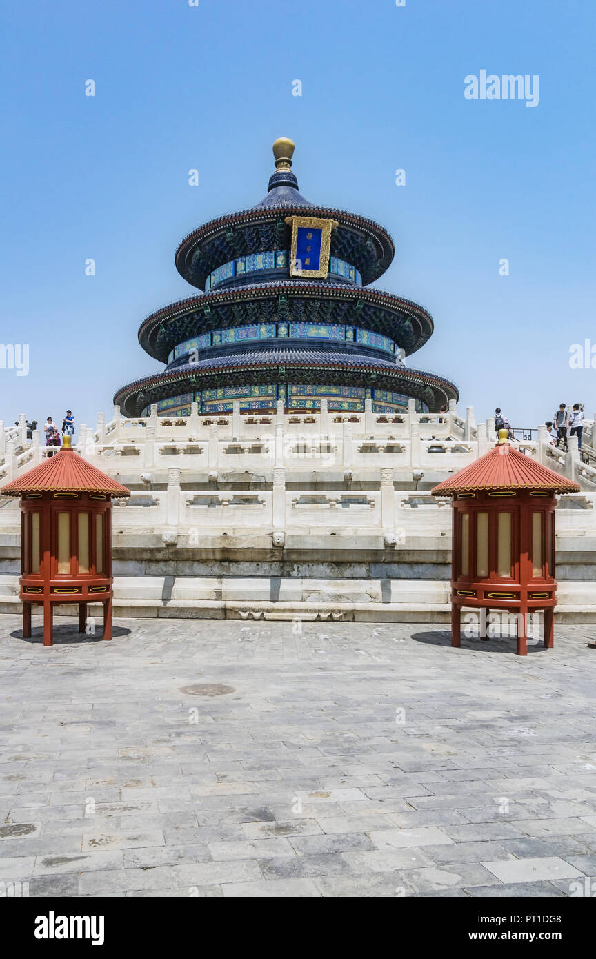Cina, Pechino, vista al Tempio del Paradiso Foto Stock