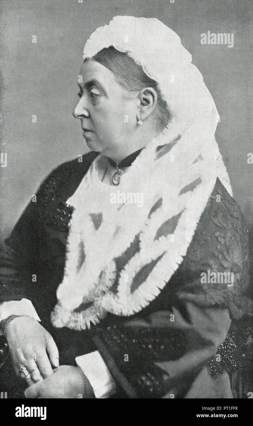 La regina Victoria all'età di 66 Foto Stock