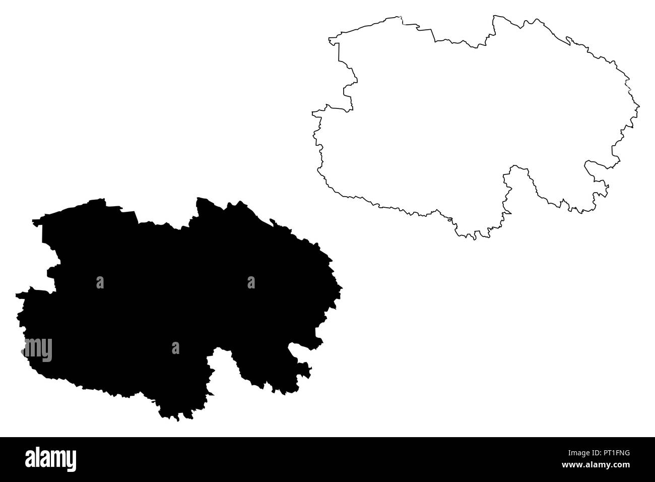 Provincia di Qinghai (divisioni amministrative della Cina, Repubblica Popolare Cinese Repubblica Popolare Cinese) mappa illustrazione vettoriale, scribble schizzo Kokonur mappa Illustrazione Vettoriale