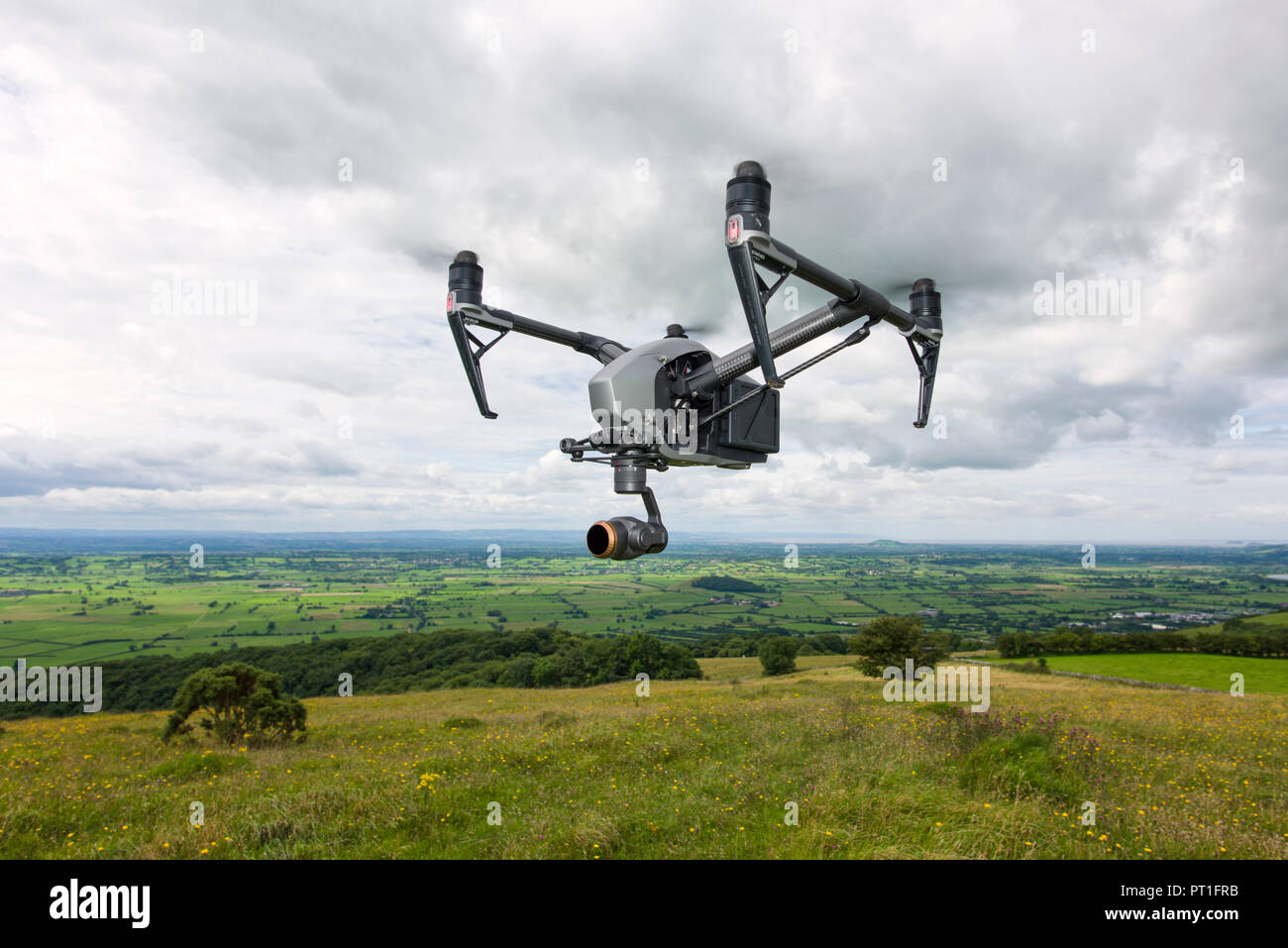 Flying drone Foto Stock