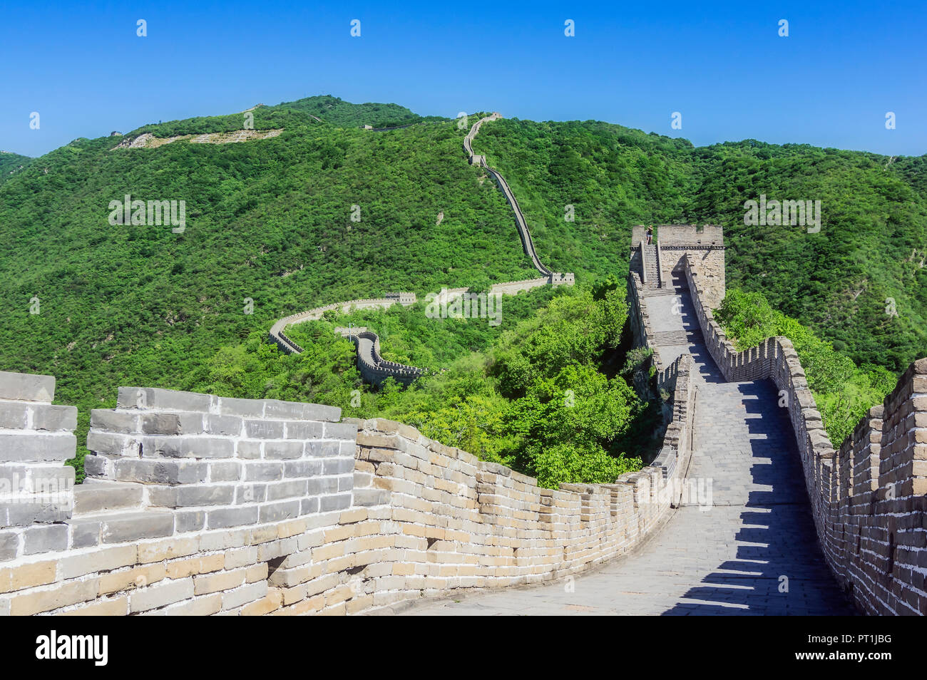 Cina, Mutianyu, Grande Muraglia Foto Stock