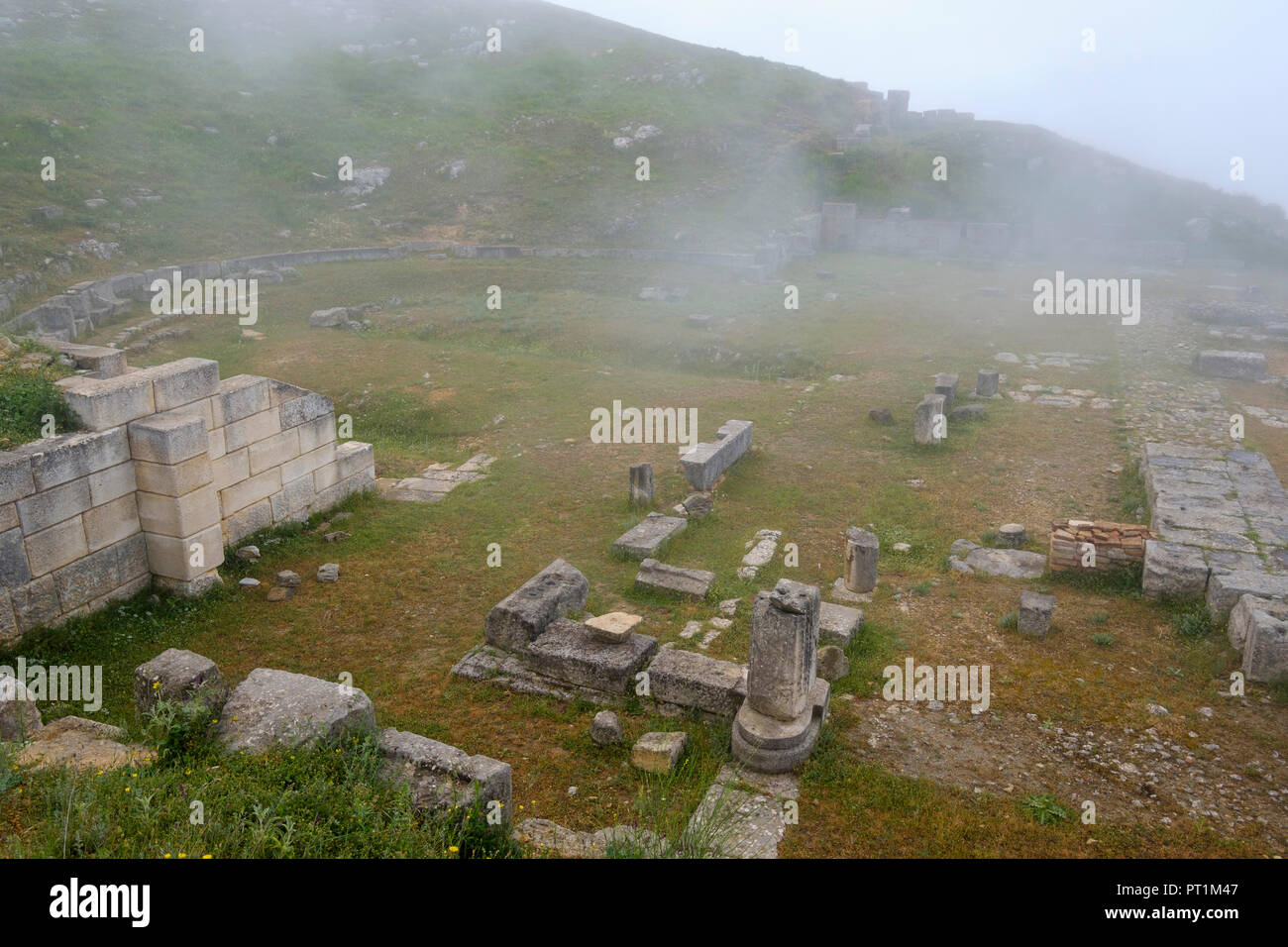 Albania, Fier County, antica città Byllis, anfiteatro Foto Stock