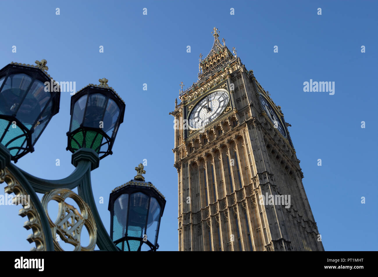 Big Ben da Westminster Bridge Foto Stock