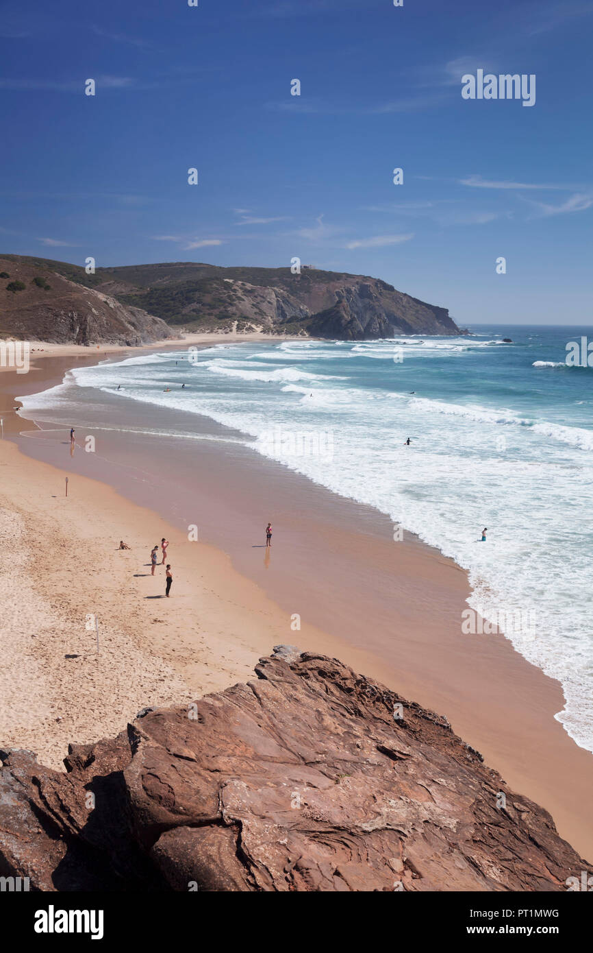 Praia do Amado beach, Carrapateira, Costa Vicentina, west coast, Algarve, PORTOGALLO Foto Stock