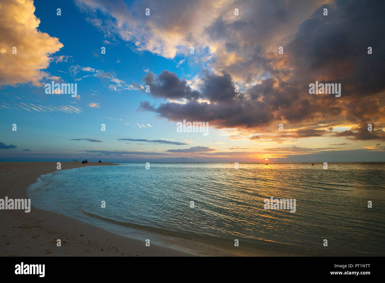 Maldive atollo di Ari Nord, Maayafushi, Oceano indiano, Asia del sud Foto Stock