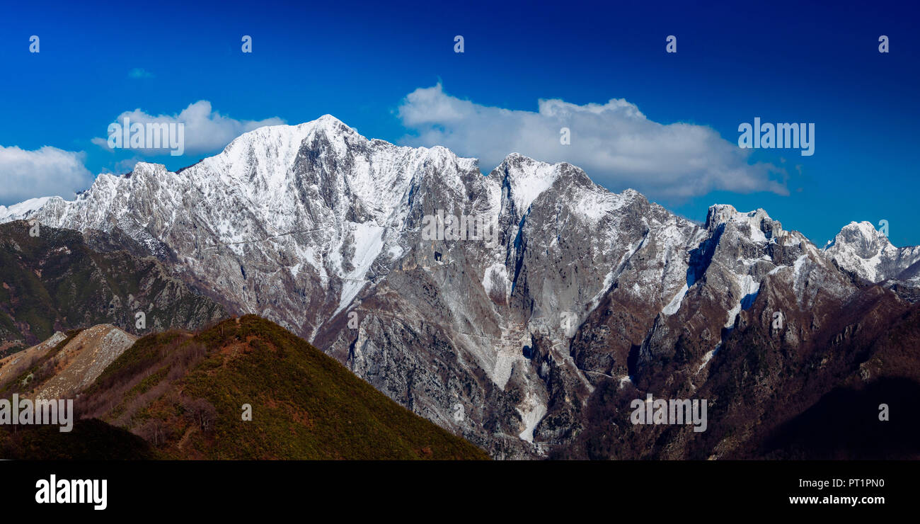 Parete Sud del Monte Altissimo, Alpi Apuane, Toscana, Italia, Foto Stock