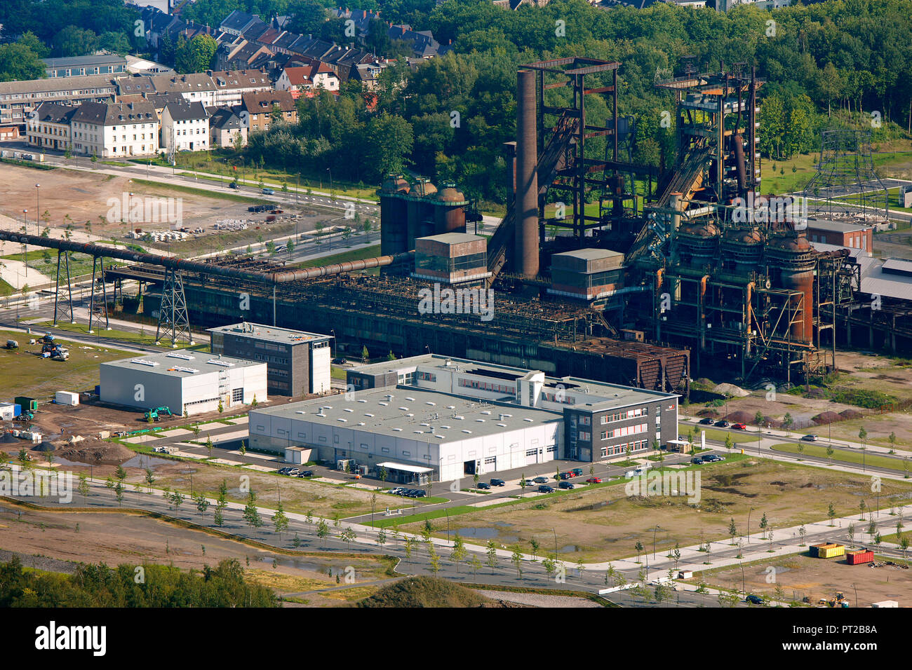 Vista aerea, Phoenix West, Technology Center, Dortmund, la zona della Ruhr, Renania settentrionale-Vestfalia, Germania, Europa Foto Stock