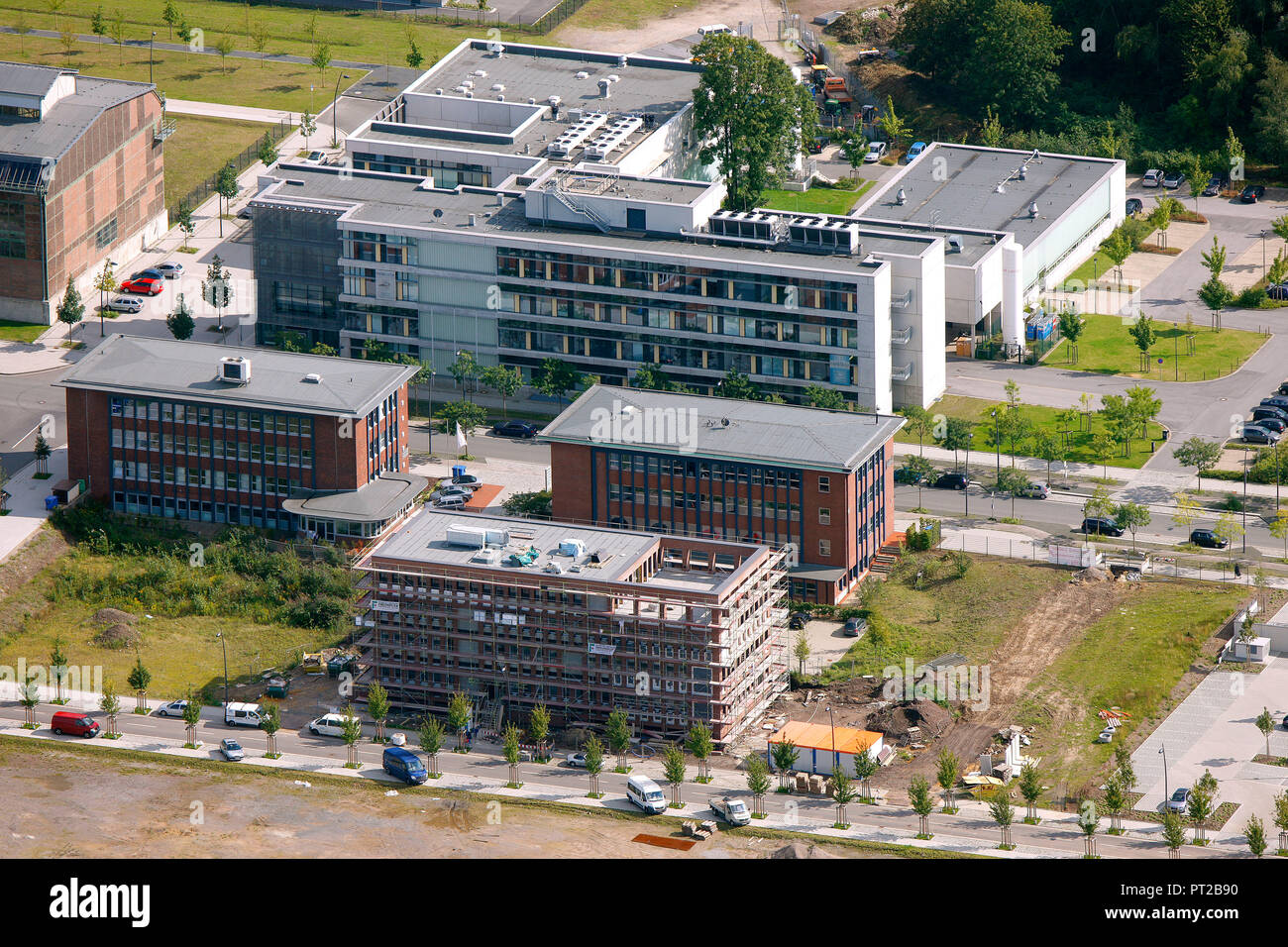 Vista aerea, Phoenix West, Technology Center, Dortmund, la zona della Ruhr, Renania settentrionale-Vestfalia, Germania, Europa Foto Stock