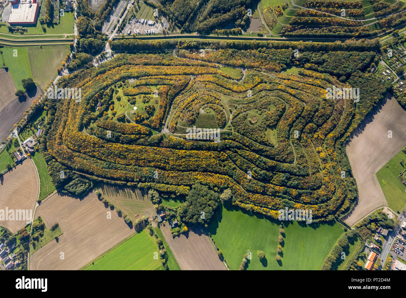 Herringen, punta Kissinger Höhe, bottino punta, Hamm, la zona della Ruhr, Nord Reno-Westfalia, Germania Foto Stock