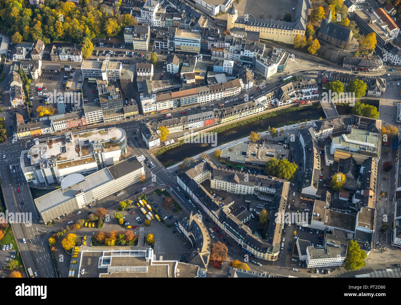 Sieg apertura, Brüder-Busch-Straße, Kölner Tor, Sandstraße, Siegpassage, Siegen, Siegerland, Nord Reno-Westfalia, Germania Foto Stock