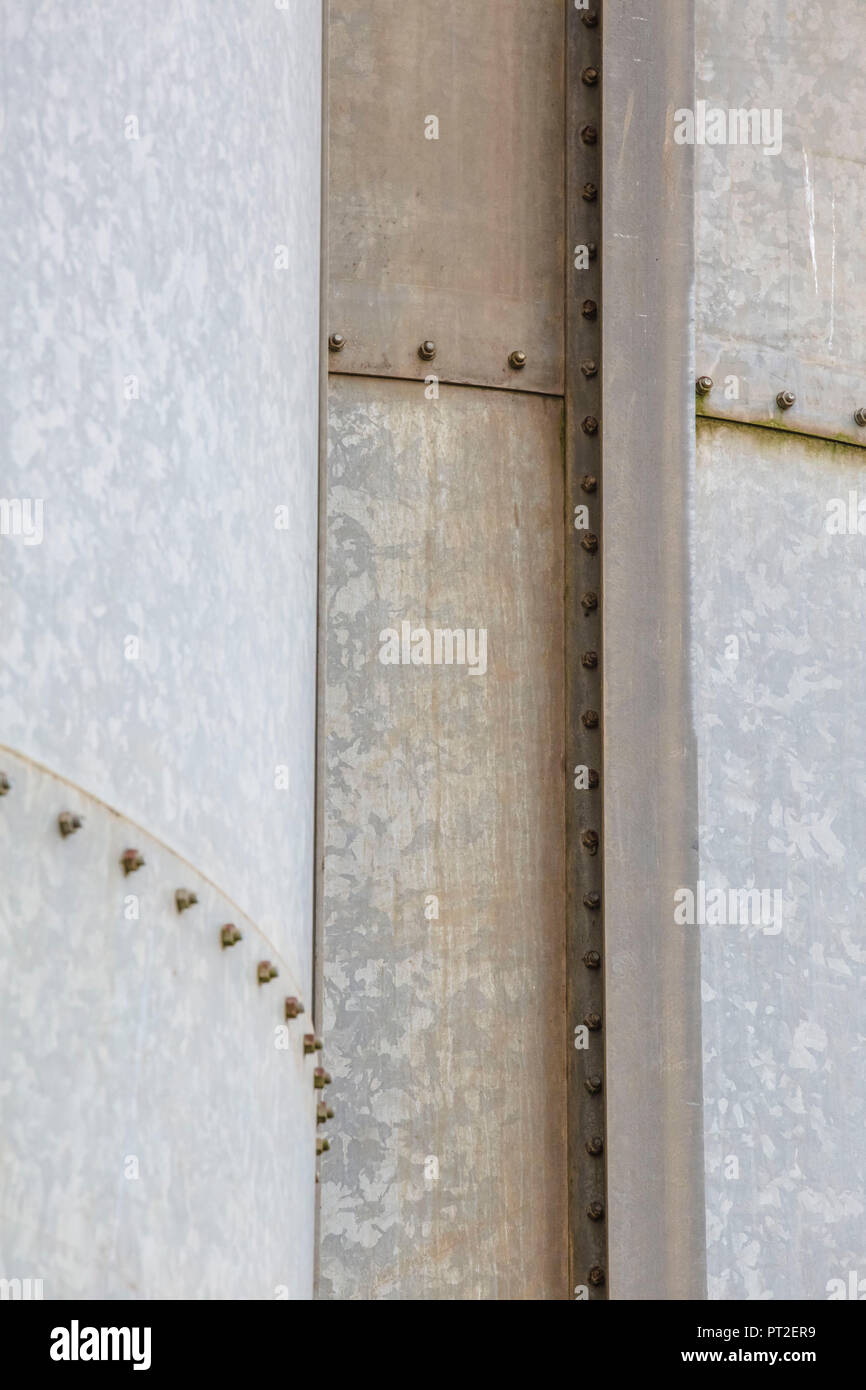 Il vecchio silos, ritagliato, astratta, Foto Stock