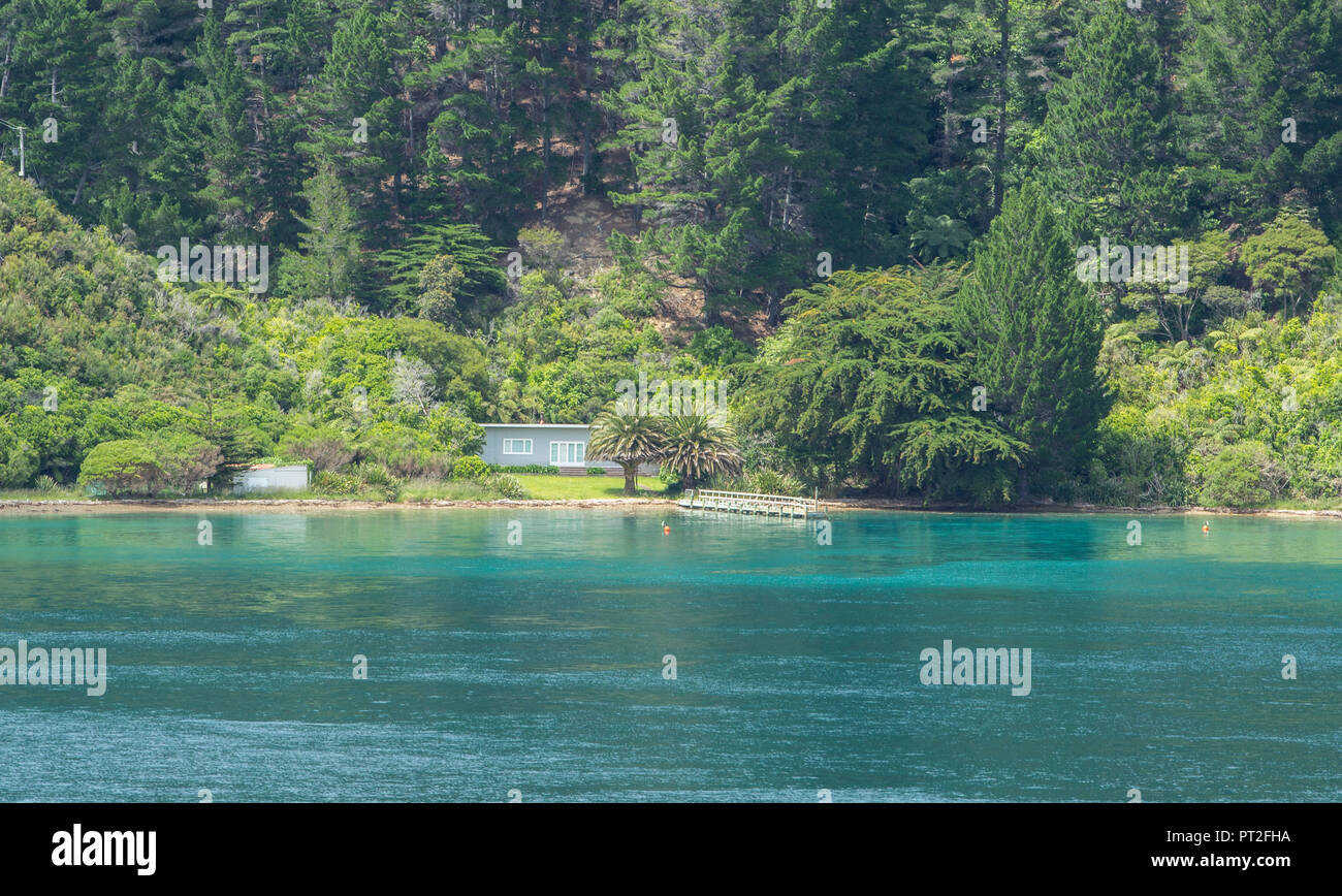 Nuova Zelanda, del Commonwealth, Isola del Sud, Marlborough Sounds Foto Stock