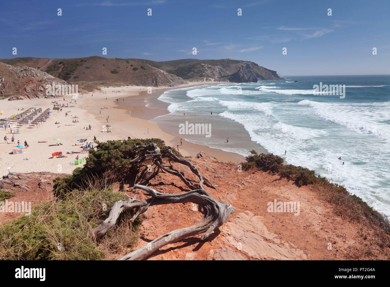 Praia do Amado beach, Carrapateira, Costa Vicentina, west coast, Algarve, PORTOGALLO Foto Stock