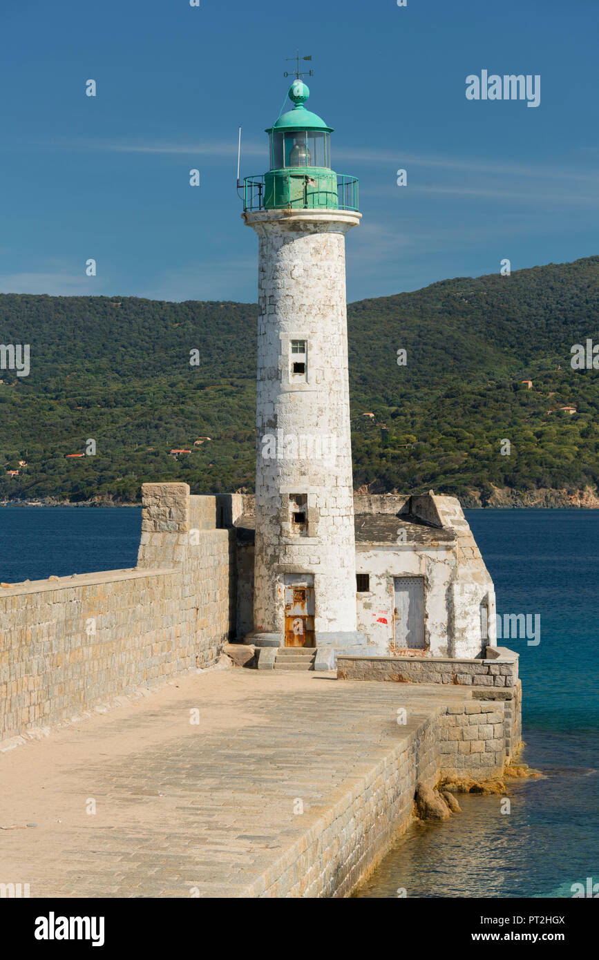 Faro di Propriano, Corse du Sud, Corsica, Francia Foto Stock