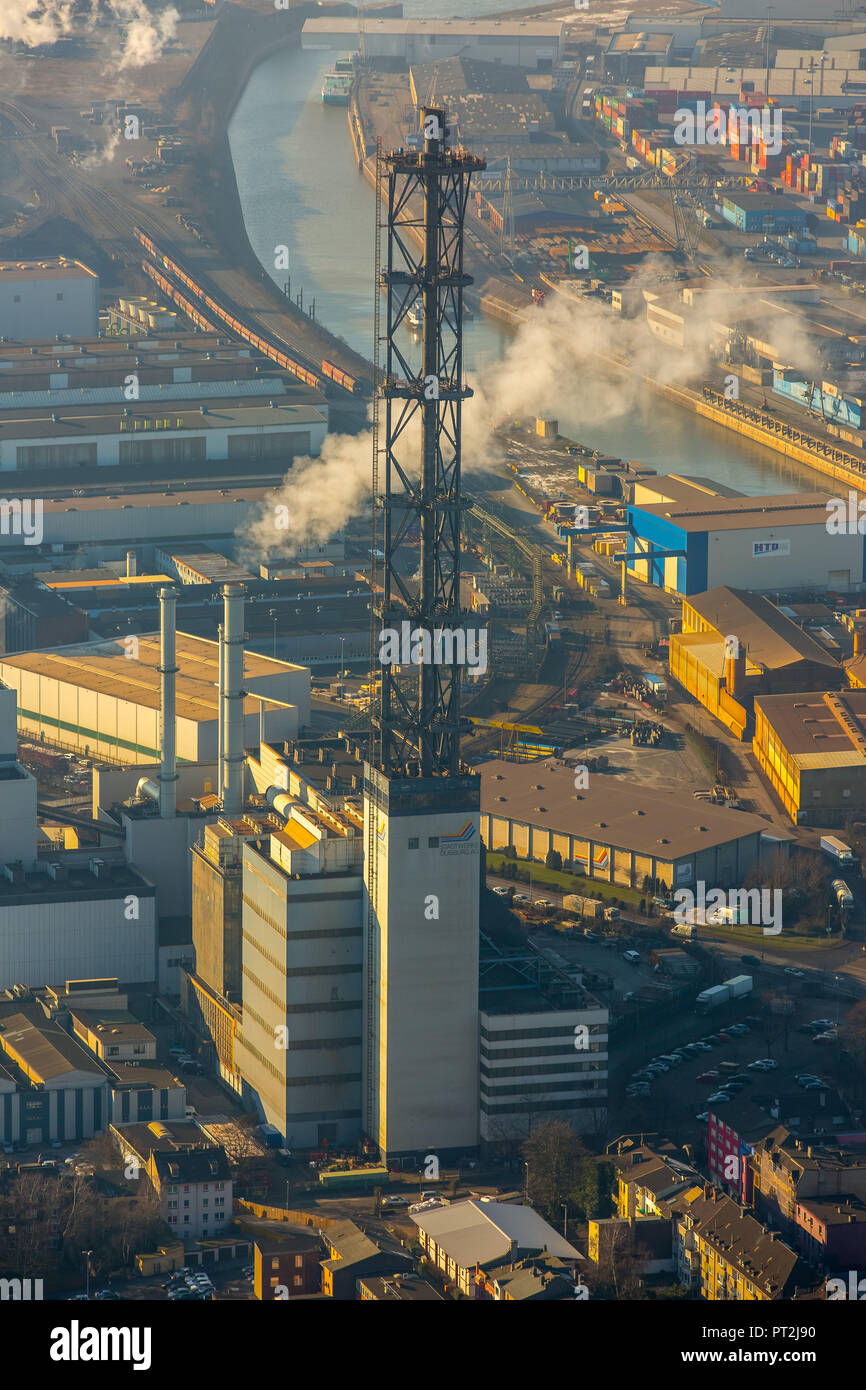 Stadtwerketurm senza tubi, Duisburg, la zona della Ruhr, Nord Reno-Westfalia, Germania Foto Stock