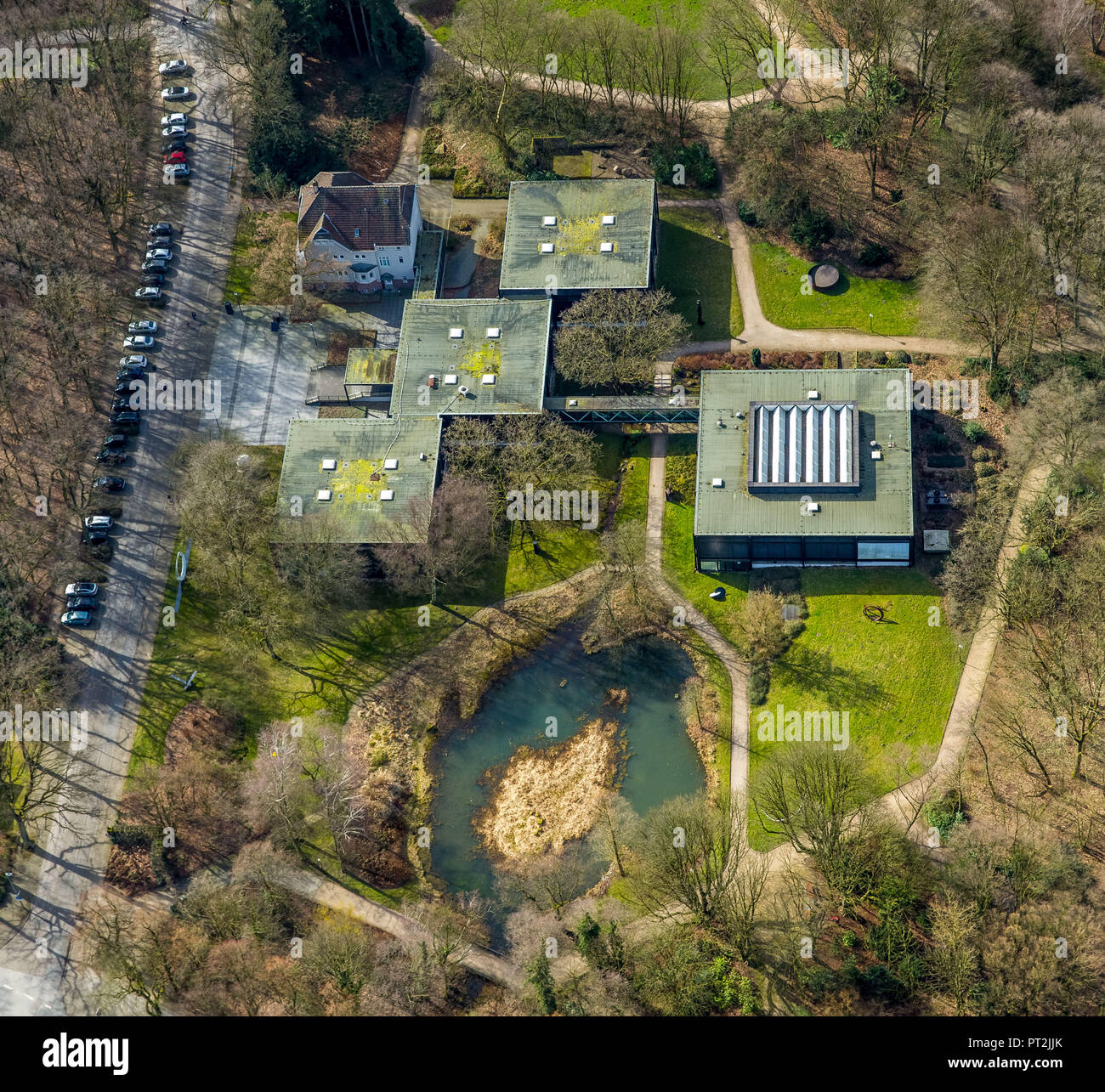 Quadrat Museum Center, Josef-Albers-Straße Park, Bottrop, la zona della Ruhr, Nord Reno-Westfalia, Germania Foto Stock