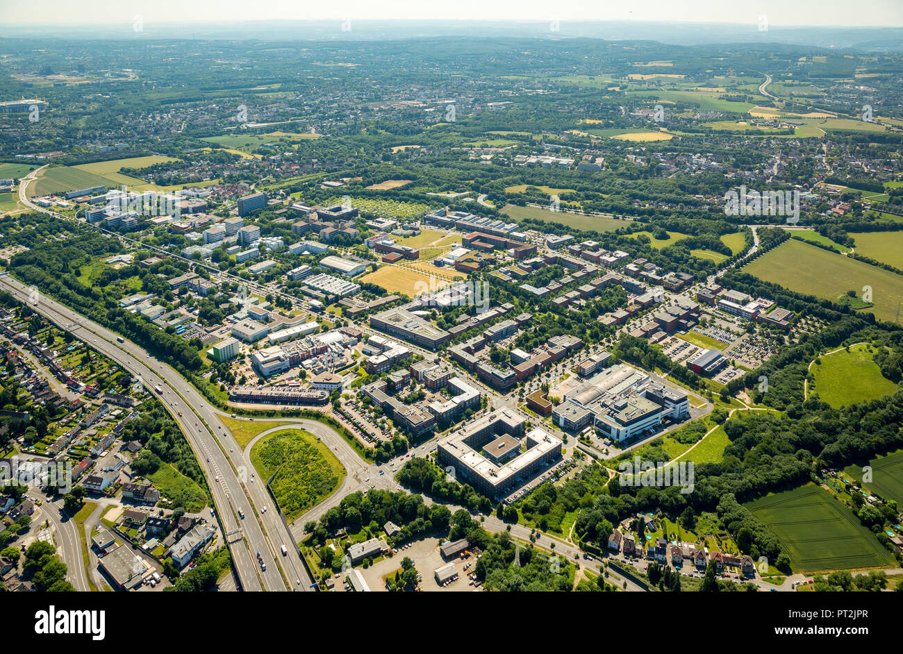 Il campus dell'Università di Dortmund, la zona della Ruhr, Foto Stock