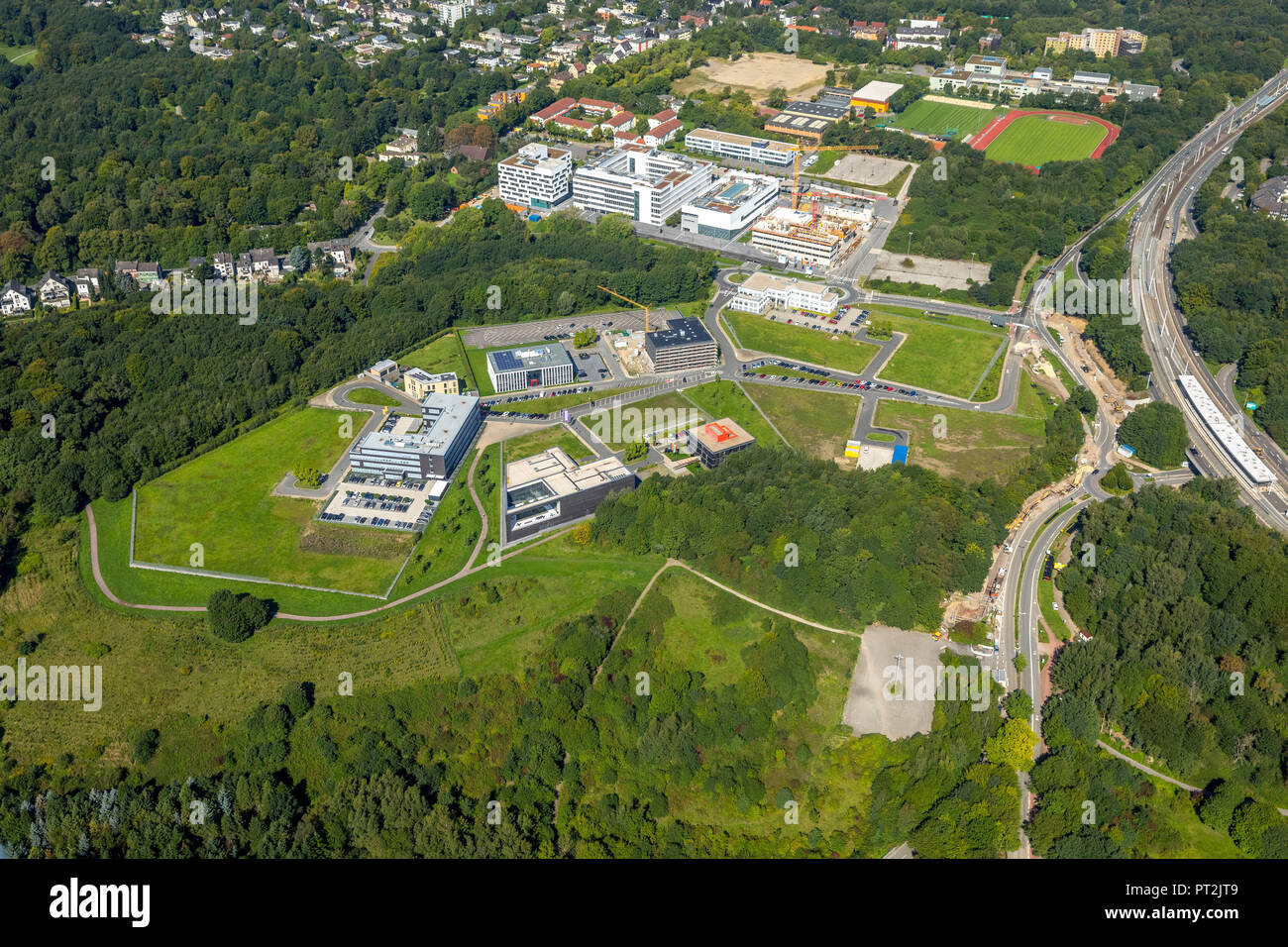 Il Campus della salute a sud della Ruhr University di Bochum, Bochum, la zona della Ruhr, Nord Reno-Westfalia, Germania Foto Stock