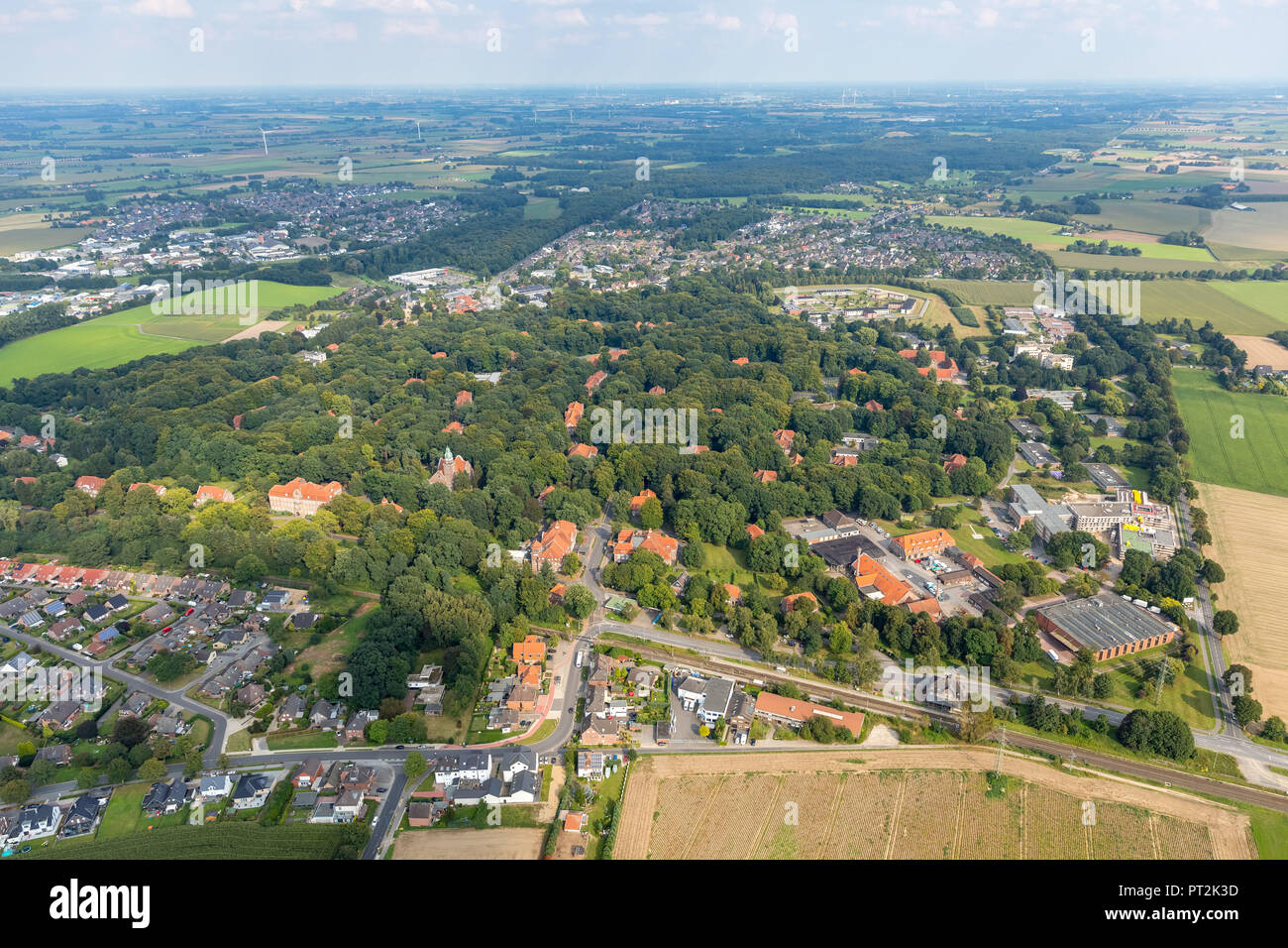 LVR Clinic Bedburg-Hau Rheinische Kliniken Bedburg-Hau, Landschaftsverband Rheinland per malattie mentali e malattie neurologiche, Bedburg-Hau, Basso Reno, Renania settentrionale-Vestfalia, Germania, Foto Stock